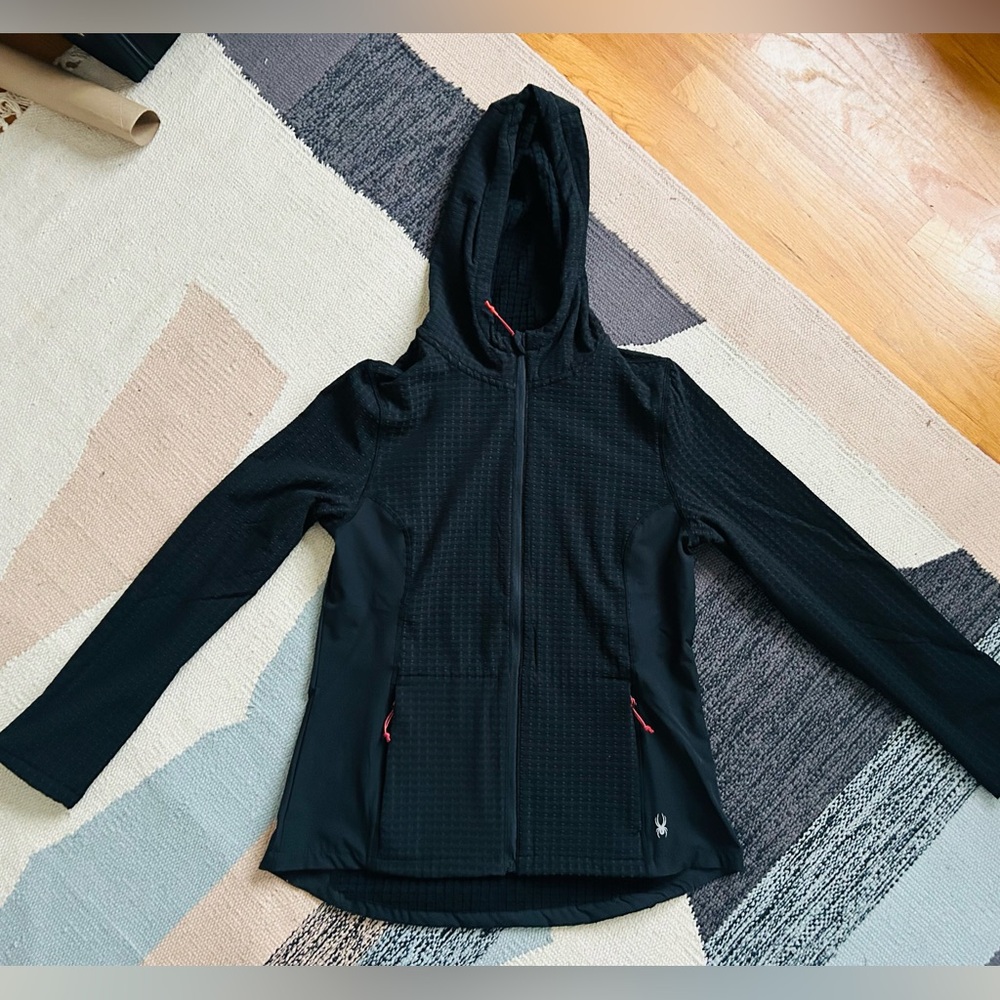 NWT Spyder active women’s hooded running fitness yoga full zip jacket